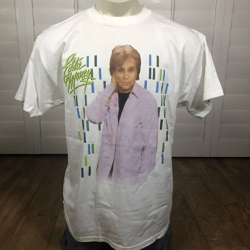 Vtg Y2K Eddie Money Concert T Shirt XL 2003 Double Sided Tour Rock N Roll